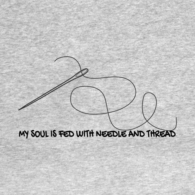 sewing my soul is fed with needle and thread by SarahLCY